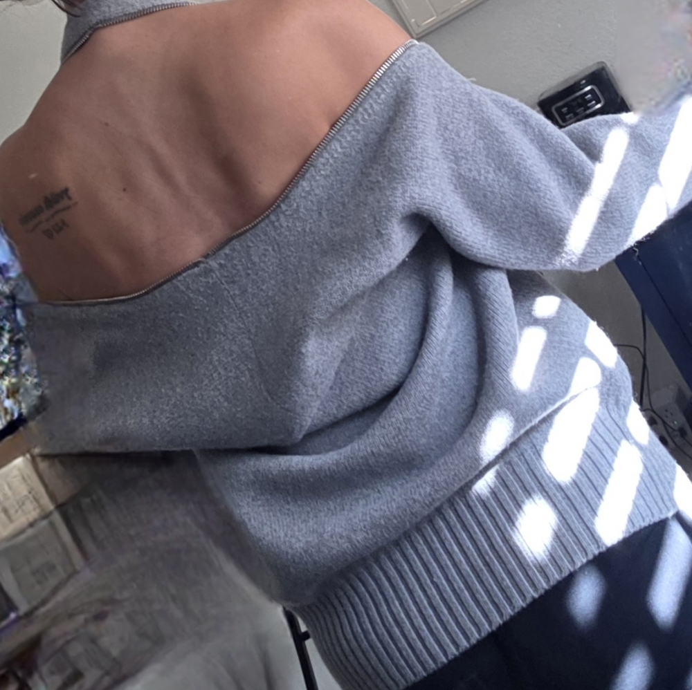 ALEXANDER WANG V Neck Cardigan w/Splitable Zip shoulder M $695 RETAIL NWT - Picture 6 of 17